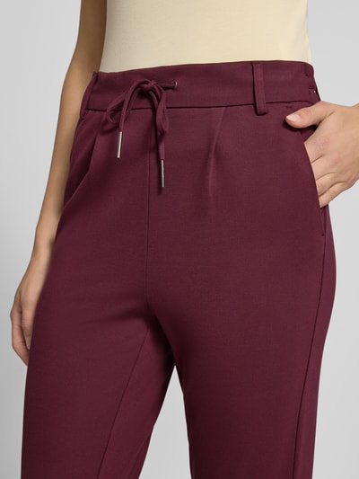 Only Regular Fit Trackpants aus Viskose-Mix Modell 'POPTRASH' Bordeaux Melange 3