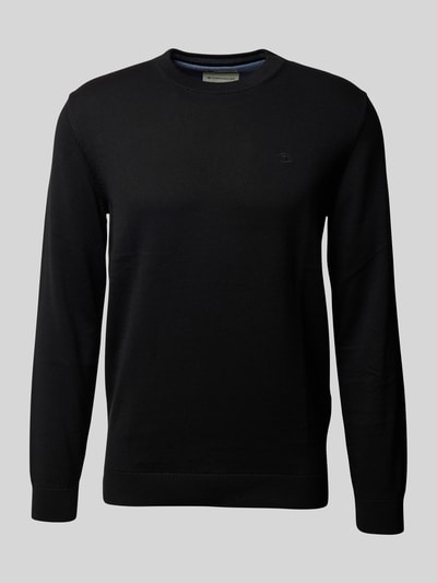 Tom Tailor Regular Fit Strickpullover aus reiner Baumwolle mit Rundhalsausschnitt Black 1