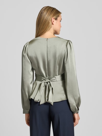 Neo Noir Bluzka z długim rękawem i dekoltem w serek Trzcinowy 5