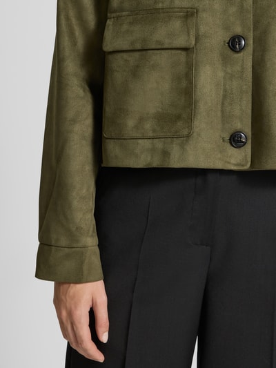 Neo Noir Regular Fit Jacke mit Umlegekragen Modell 'Romana' Oliv 3