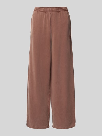 Produktfoto, Sweatpants aus reiner Baumwolle mit Logo-Print Modell 'JITBAY' von American Vintage in Braun, Wide Fit, elastischer Bund, glatte Textur, seitliche Eingrifftaschen, Damen Sweatpants