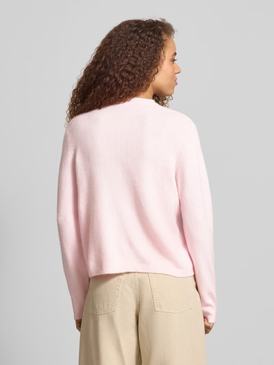 ONLY Regular Fit Strickjacke mit einreihiger Knopfleiste Modell 'SIMONI' Rosa 5