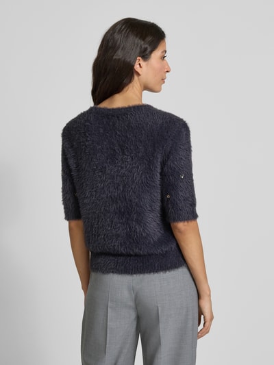 Luisa Cerano Regular Fit Strickpullover mit Zier-Applikationen Marine 5