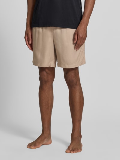 BOSS Regular Fir Sweatshorts aus Viskose-Leinen-Mix Modell 'FRESH SHORTS' Sand 4