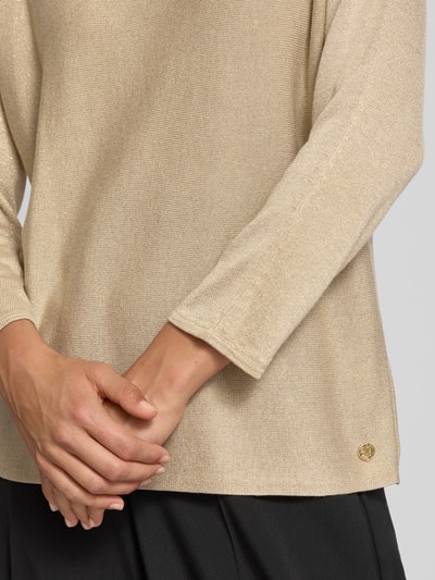 s.Oliver BLACK LABEL Relaxed Fit Pullover aus Viskose-Mix Sand 3