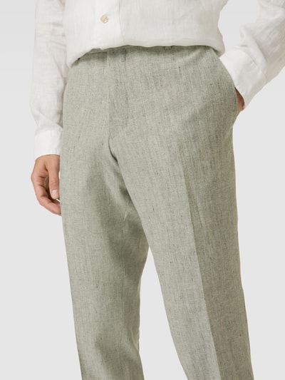 ATELIER TORINO Pantalon met linnen, model 'Cane' Lindegroen - 3