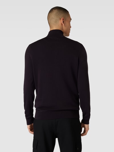 HUGO Gebreide pullover met labelpatch, model 'San Quintus' Zwart - 5