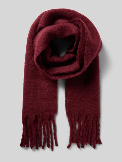 Pieces Schal mit langen Fransen Modell 'NIKITA' Dunkelrot 1