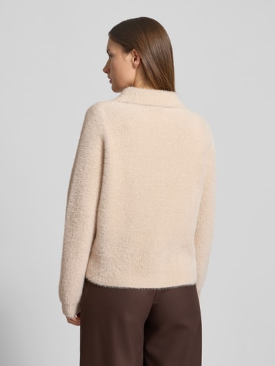 s.Oliver BLACK LABEL Kurtka z dzianiny o pudełkowym kroju z mieszanki wełny Écru 5