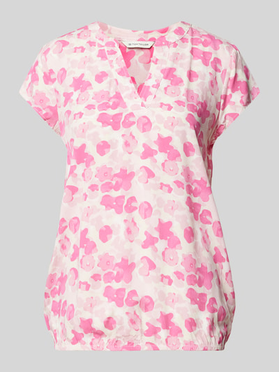 Tom Tailor Bluse mit Tunikakragen Pink 2