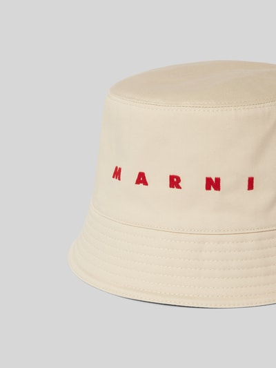 Marni Bucket Hat aus reiner Baumwolle Beige 3