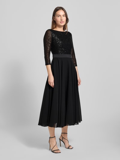 Swing Cocktailkleid mit U-Boot-Ausschnitt Black 1