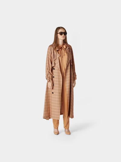 Golden Goose Trenchcoat mit Karomuster Orange 1