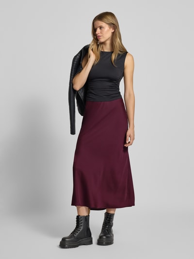 Only Knielanger Rock mit Allover-Muster Modell 'CHIGO' Bordeaux 1