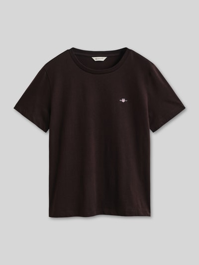 GANT Regular Fit T-Shirt aus reiner Baumwolle Dunkelbraun 2