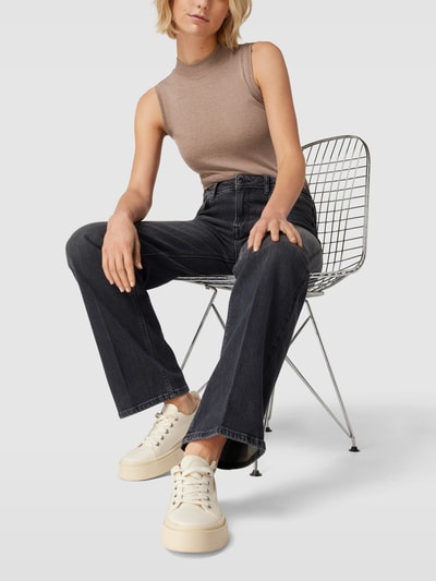 Montego T-Shirt ohne Ärmel Taupe Melange 1