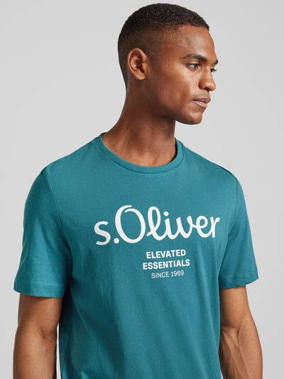 s.Oliver RED LABEL T-Shirt mit Rundhalsausschnitt Petrol 3