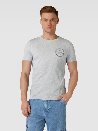 Tommy Hilfiger Slim Fit T-Shirt mit Rundhalsausschnitt Silber Melange 4