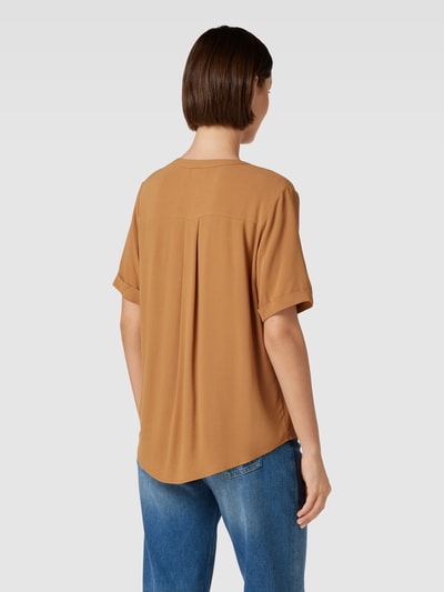 Vila Bluse mit V-Ausschnitt Modell 'OASHLY' Camel 5