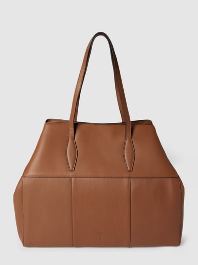 JOOP! Shopper mit Label-Detail in metallic Cognac 4