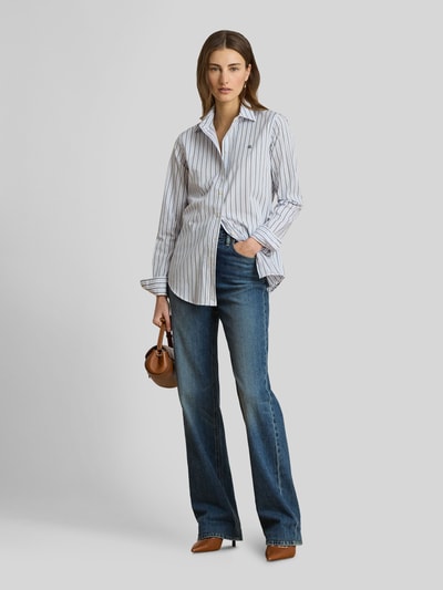 Lauren Ralph Lauren Relaxed Fit Langarmbluse aus Baumwoll-Mix Hellblau 1