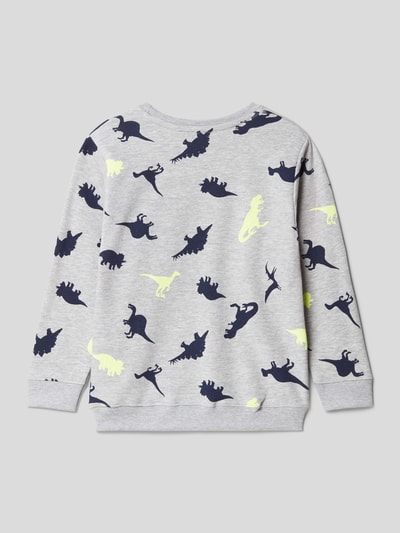 Blue Seven Bluza z nadrukiem z motywem Jasnoszary 3