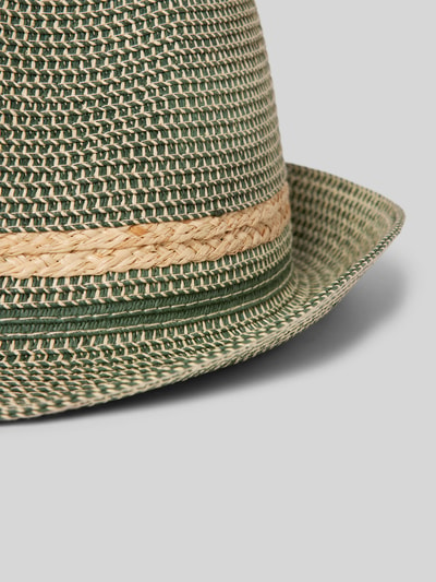 Müller Headwear Kapelusz słomiany z opaską model ‘TRILBY RAFFIA’ Zielony 2