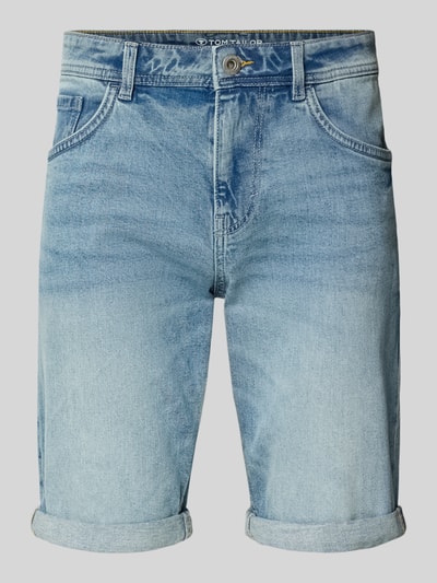 Tom Tailor Regular Fit Jeans Bermudas aus Baumwoll-Mix Hellblau 2