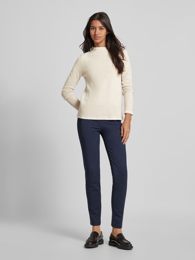 Christian Berg Woman Wollen pullover met opstaande kraag Beige gemêleerd - 1