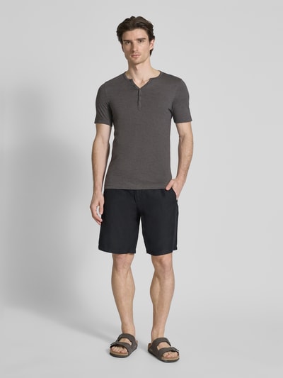 MCNEAL T-Shirt mit kurzer Knopfleiste Dunkelgrau 1