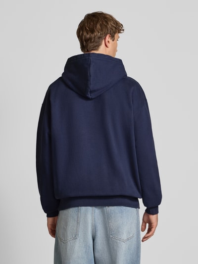 Pegador Oversized hoodie met logostitching en kangoeroezak Marineblauw - 5