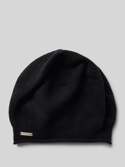 Seeberger Beanie met labeldetail Zwart - 1