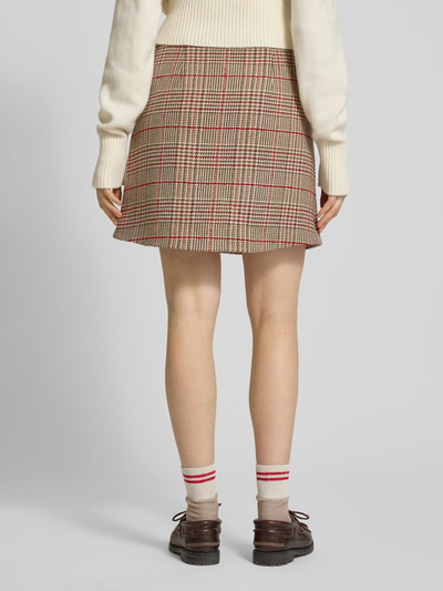 Tommy Hilfiger Lekko rozkloszowana spódnica mini z mieszanki bawełny Bordowy 5
