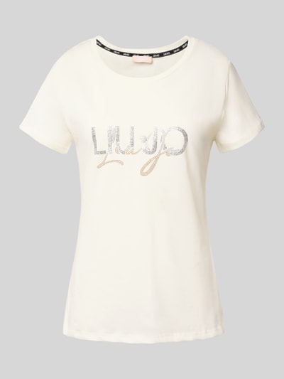 LIU JO SPORT T-Shirt mit Label-Print Offwhite 2