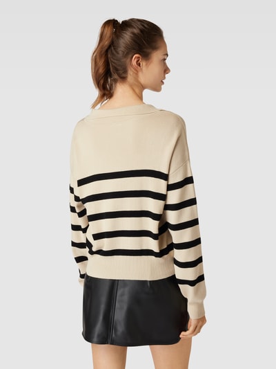 Noisy May Strickpullover mit Polokragen Offwhite 5