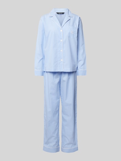 Lauren Ralph Lauren Pyjama mit Brusttasche Blau 1