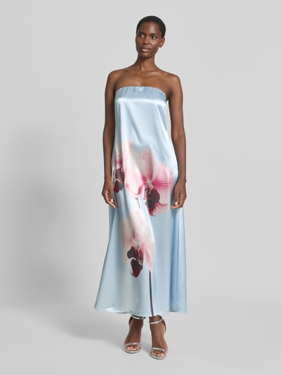 YAS Cocktailkleid in Bandeau-Form Modell 'ORCHIDA'' Hellblau 4