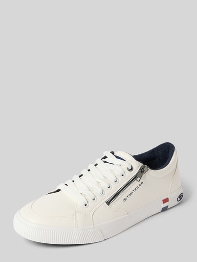 Tom Tailor Low Top Sneaker mit Label-Detail Weiss 1