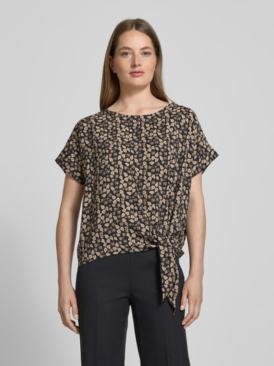 Christian Berg Woman Relaxed Fit Bluse mit Knotendetail Black 4