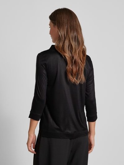 comma Regular Fit Bluse aus Viskose mit Stehkragen Black 5