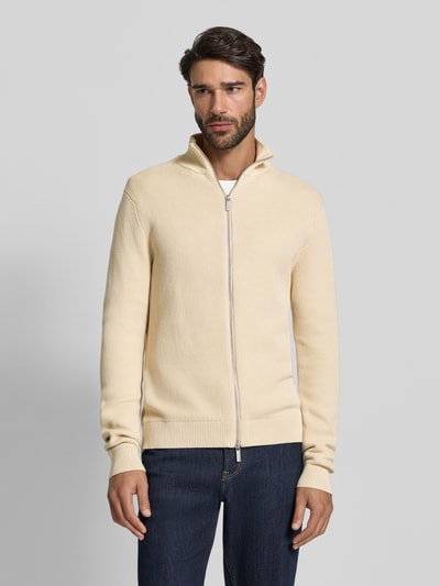 SELECTED HOMME Regular Fit Strickjacke aus reiner Baumwolle Modell 'DANE' Offwhite 4