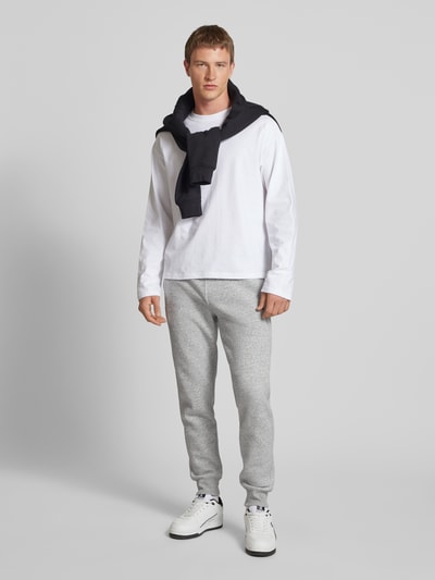 CHAMPION Regular fit sweatpants met logostitching Middengrijs gemêleerd - 1