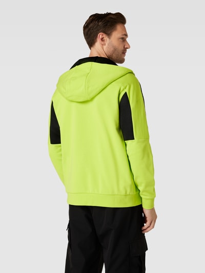 EA7 Emporio Armani Sweatjack met labelprint, model 'FELPA' Neon groen - 5