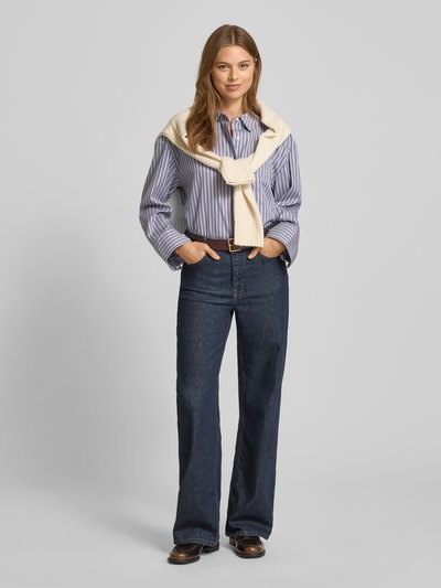 Tommy Hilfiger Bluzka koszulowa o kroju regular fit z czystej bawełny Lawendowy 1