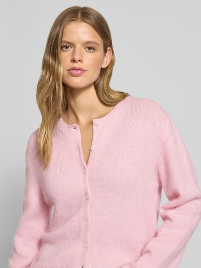 Gina Tricot Kurtka z dzianiny z listwą guzikową Różowozłoty 3