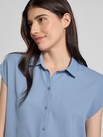 Jake*s Collection Regular Fit Bluse mit Kappärmeln Blau 3