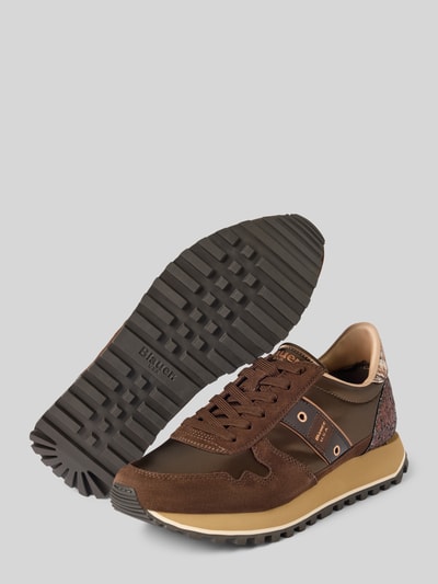 Blauer USA Sneaker mit Schnürverschluss Modell 'MILLEN' Dunkelbraun 4