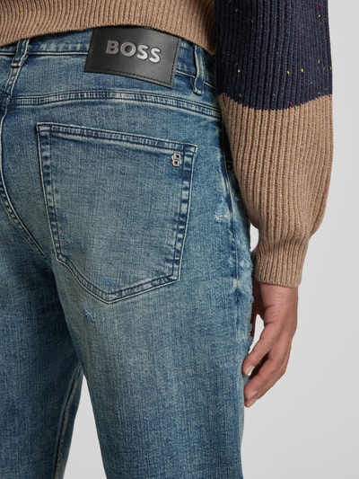BOSS Orange Tapered Fit Jeans aus Baumwoll-Mix Modell 'TROY' Rauchblau 3