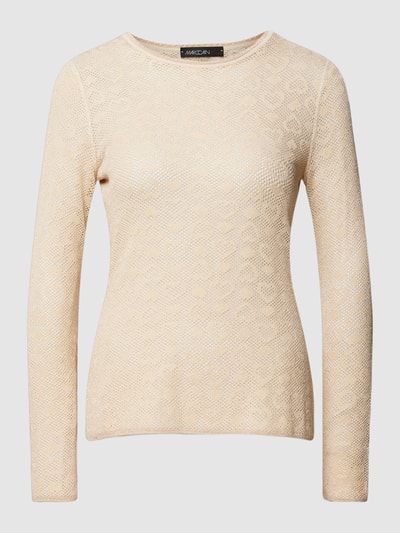 Marc Cain Gebreide pullover met all-over motief Beige - 2