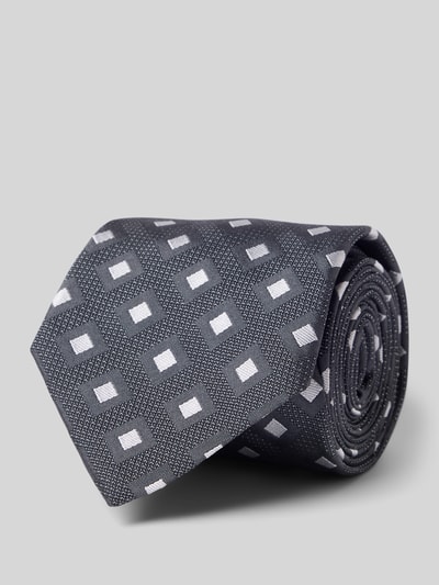 BOSS Stropdas van zijdemix Antraciet - 1